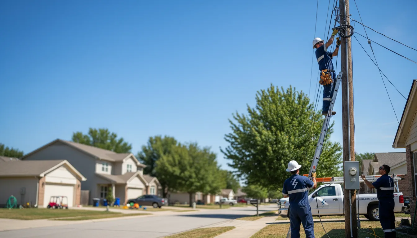 Residential electrician providing installation services in Germantown, WI